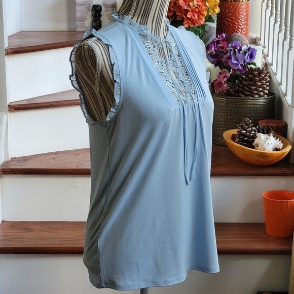 Express Light Blue Women's Sleeveless Top S - Picture 3 of 6